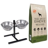 Suport de hranire si bol cu mancare pentru caini 50 x 29 cm