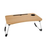 Cumpara ieftin Masuta pliabila pentru laptop All Beige, 60 x 40 x 28 cm, suport pahar