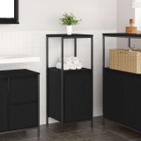 vidaXL Dulap de baie cu rafturi Stejar negru 36x35x95 cm