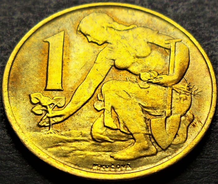 Moneda 1 COROANA - RS CEHOSLOVACIA, anul 1982 *cod 1995 - patina frumoasa