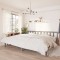 vidaXL Cadru de pat, gri, 200x200 cm, lemn masiv de pin 810104