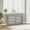 Mască Calorifer Gri Sonoma 149x20x82 cm Lemn Prelucrat vidaXL - Acoperire Decorativă, Raft Superior, Design Modern