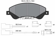 TEXTAR 2448501 Q+ set placute frana,frana disc