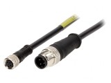 Cablu senzori/automatizări M12-M8 4 pini 5m