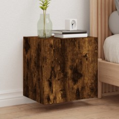vidaXL Comodă TV de perete stejar fumuriu 40,5x30x40 cm lemn prelucrat 836904
