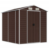 Cumpara ieftin Sopron de gradina, maro, 191x215x198 cm, otel galvanizat