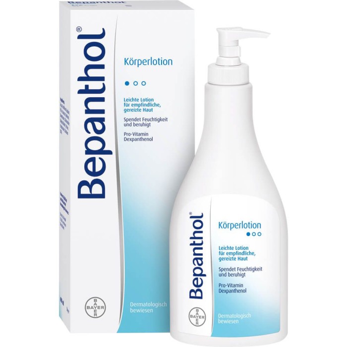 Lotiune de Corp, Bayer, Bepanthol, Hidratare Intensiva si Efect Reparator, cu Pompita, 400ml