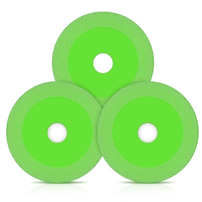 Set 3 discuri de taiat sticla QttvbTna, diamantate, ultra-subtiri, pentru polizor unghiular, multicolor