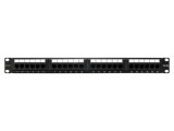 Patch Panel QOLTEC 24 Porturi Cat 5e RJ45 Negru Cod 54475