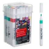 Set Markere Acrilice Permanente, 36 Culori, Cutie cu Capac, CMCLASS