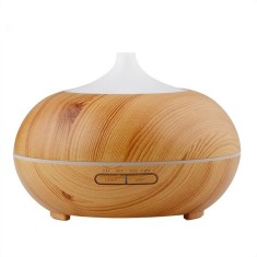 Difuzor aromaterapie/umidificator, 200 ml, 6 ore, ultrasonic, imitatie stejar deschis foto