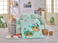 Lenjerie P&amp;amp;#259;tu? Bebe - Bumbac 100% - Hobby Home - CoolBaby Mint - HBB-03 foto