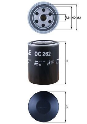 MAHLE OC 262 Filtru ulei