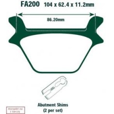 Klocki Ham. Moto. Harley Davidsonr Fxd, Fxdl, Fxdwg, Fxr, Fxrs, Fxrt, Fxrd, Fxlr (Late 87-99) 401630 EBCFA200HH