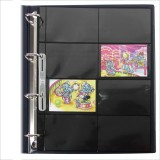 Set 5 folii negre, Compact A4, cu 8 buzunare de 72 x 108 mm