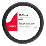 Husa volan auto AMiO marime M 37-39cm SWC-32-M, montaj rapid, interior antiderapant, materiale de inalta calitate, fara miros