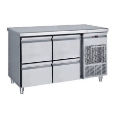 Masa frigorifica, rece, refrigerare cu 4 sertare, inox
