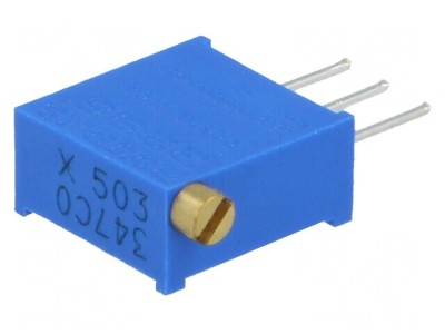 Potentiometru Multitura 50k&amp;Omega; 500mW THT &amp;plusmn;10% foto