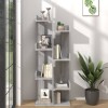 Biblioteca Gossi Sonoma Gri 48x25.5x140 cm Lemn, Rafturi Depozitare, Design Copac
