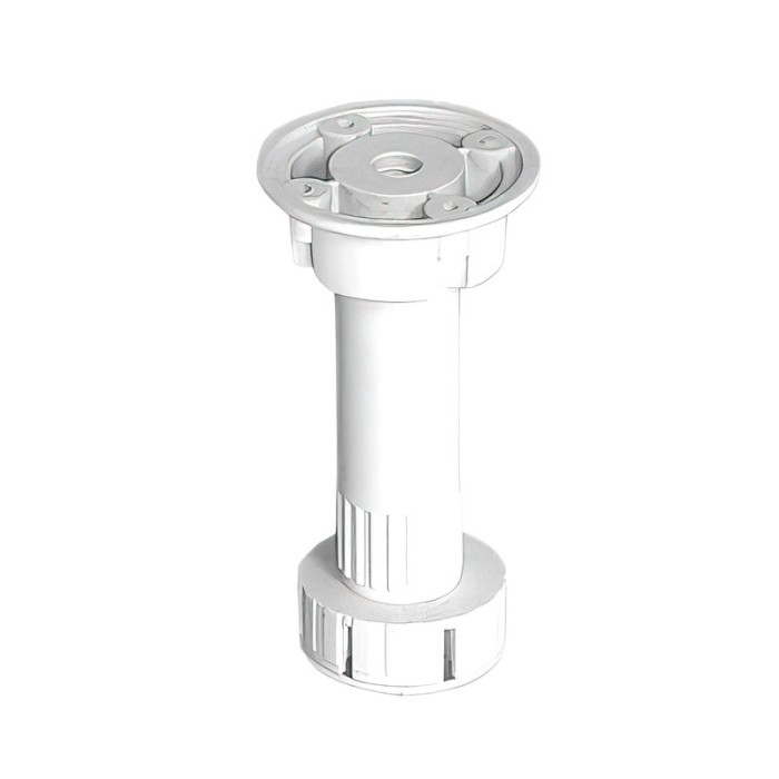 Picior mobila din plastic alb, cu reglaj, 100 x 65 mm, 4 buc / set