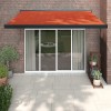 Gossi copertina retractabila portocaliu/maro 3x2,5 m, textil/aluminiu