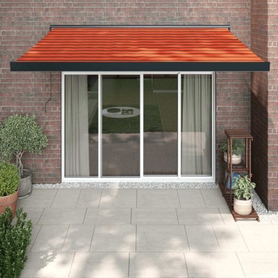 Gossi copertina retractabila portocaliu/maro 3x2,5 m, textil/aluminiu foto