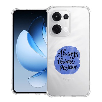 Husa antisoc pentru oppo reno13, airbag pro, clear, always think positive foto