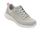 Pantofi sport Skechers gri Bounder fetite, material textil, inchidere siret