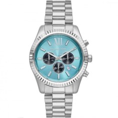 Michael Kors Lexington MK9165, Ceas de Damă cronograf cu Argintiu Brățară Metalică