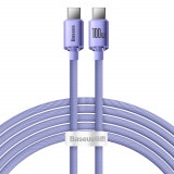 Cablu Baseus Crystal Shine Series Cablu USB Pentru &icirc;ncărcare Rapidă și Transfer De Date USB Tip C - USB Tip C 100W 2m Violet (CAJY000705)