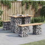 Cumpara ieftin Bancă de grădină, design gabion, 100x70x72cm, lemn masiv de pin
