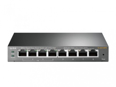 Switch inteligent cu 8 porturi Gigabit si 4 porturi PoE+ TP-LINK TL-SG108PE SafetyGuard Surveillance foto