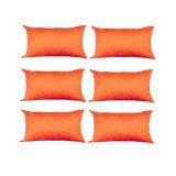 Set 6 Perne decorative dreptunghiulare, 50x30 cm, pline cu Puf Mania Relax, culoare orange, Palmonix
