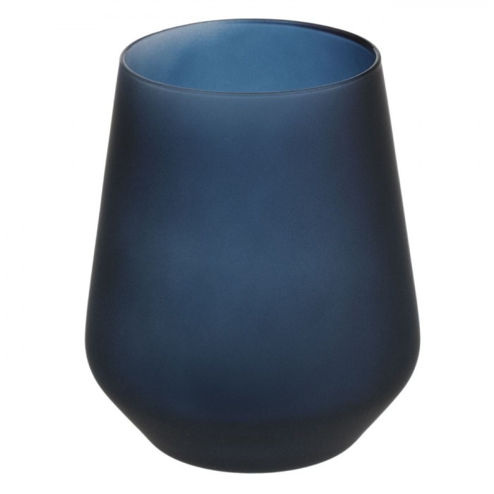 Pahar Sticlă Sapphire, Albastru Mat, Capacitate 435ml