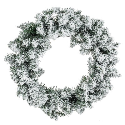 Coronita Decorativa de Craciun ninsa, 120 de crengute, 60 cm foto