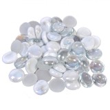 Pietre Decorative Sticlă, Albe, Strălucitoare, Transparente, 340g