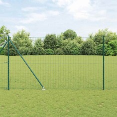 &amp;Icirc;ngrădire cu st&amp;acirc;lpi Verde 1.5 x 10 m Oțel foto