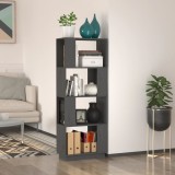 VidaXL Bibliotecă/Separator cameră, gri, 51x25x132 cm lemn masiv pin