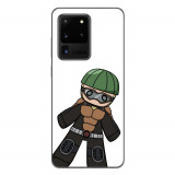 Husa compatibila cu Samsung Galaxy S20 Ultra Silicon Gel Tpu Model One Punch Man Mumen Rider