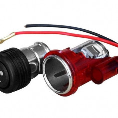 Bricheta Auto Universala 12V Cu Led Lumina Albastra Integrata 28-29mm ZAP003