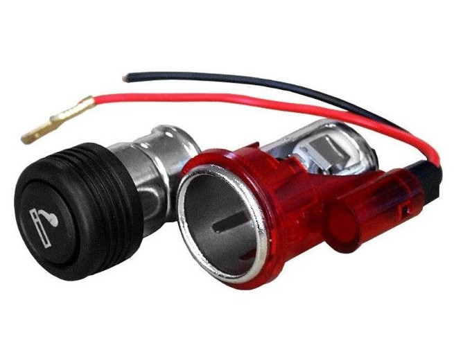 Bricheta Auto Universala 12V Cu Led Lumina Rosie Integrata 28-29mm ZAP002