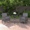 Gossi set mobilier de gradina, 3 piese, gri, poliratan