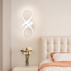 Aplica de perete LED, 40W, tip Papion alb, lumina calda/rece/neutra