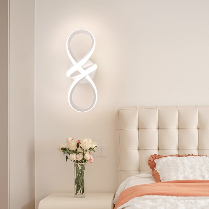 Aplica de perete LED, 40W, tip Papion alb, lumina calda/rece/neutra