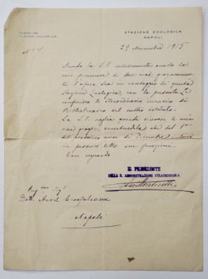 SCRISOARE , DESTINATAR AUREL CRAIFALEANU , NAPOLI , 1915 foto