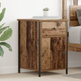 vidaXL dulapuri pentru noptieră 2 piese Lemn vechi 40x42x60 cm MDF