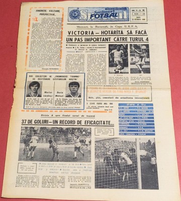 Ziarul Sportul Supliment FOTBAL 18.11.1988 (Cupele Europene) foto