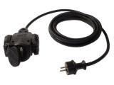 Prelungitor Alimentare AS SCHWABE 3G2,5mm&sup2; 10m Negru 3 Prize Cod 860446