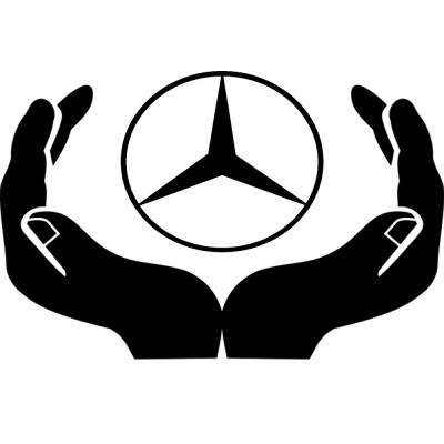 Sticker Auto , zIn My Hands is Mercedes, , Autocolant Personalizat din Folie Oracal foto