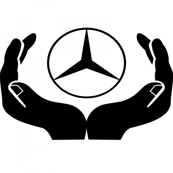 Sticker Auto , zIn My Hands is Mercedes, , Autocolant Personalizat din Folie Oracal